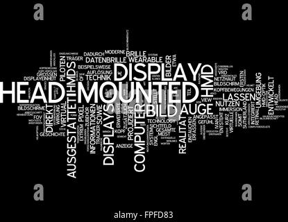 Head-mounted display head mounted bild bildschirm