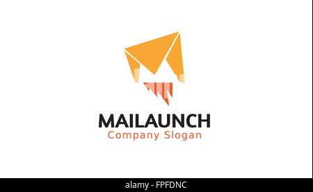 Mail Launch Design Illustration Stock Vector