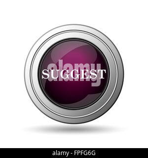 Suggest icon. Internet button on white background Stock Photo - Alamy