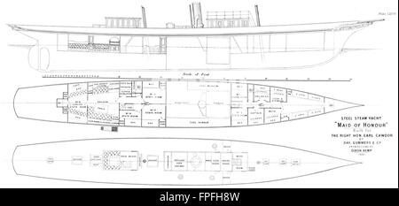 YACHTS: Steam Yacht Cabin Plans 'Oriental': of, antique ...