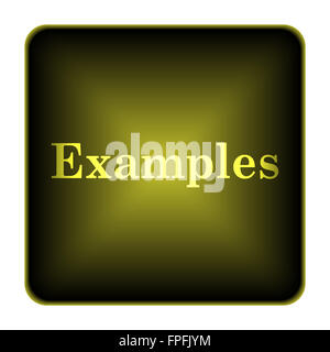 Examples icon. Internet button on white background. Stock Photo