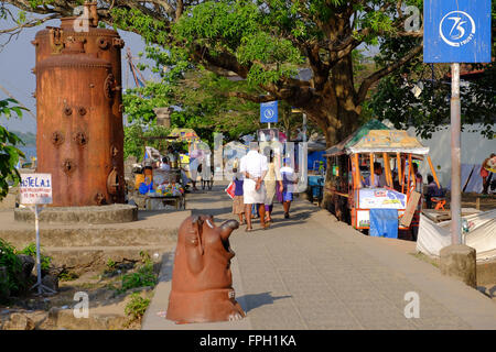 Walking on the promenade of the old town of Kochi ( Cochin) , Kerala, India Stock Photo