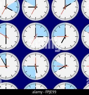 Seamless   clocks Stock Vector