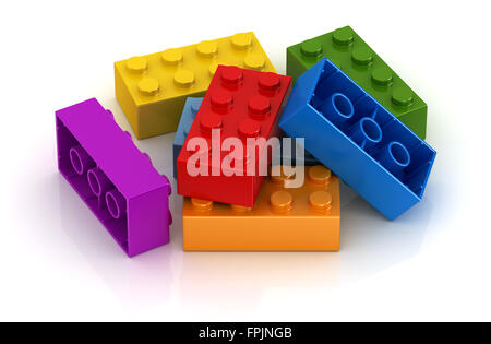 Colorful toys , This is a computer generated and 3d rendered picture. Stock Photo