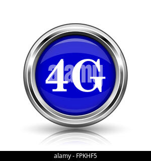 4G icon. Shiny glossy internet button on white background Stock Photo ...