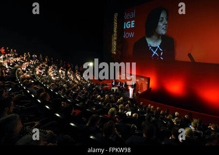 Glasgow, Scotland, United Kingdom, 19, March, 2016. Scottish Labour leader Kezia Dugdale delivers her keynote address to the Scottish Labour Party Conference, Credit:  Ken Jack / Alamy Live News Stock Photo