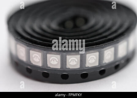 SMD LED light strip closeup Stock Photo