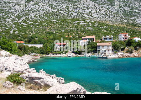 superb scenic view of adriatic beach in village Kuciste on Peljesac peninsula, Croatia Stock Photo