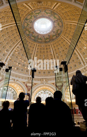 Library of Congress dome ceiling - Washington, DC USA Stock Photo
