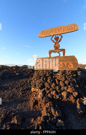 Spain, Canary islands, Lanzarote, Timanfaya, national park, point of interest, volcano, stones, lava Stock Photo