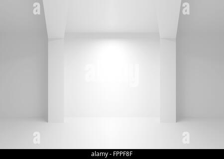 Abstract empty white interior with niche, minimal architectural ...