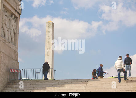 Rome, Italy - March 14, 2010: unidentified people spending their freetime in Rome. Oldman, families and teenagers Stock Photo