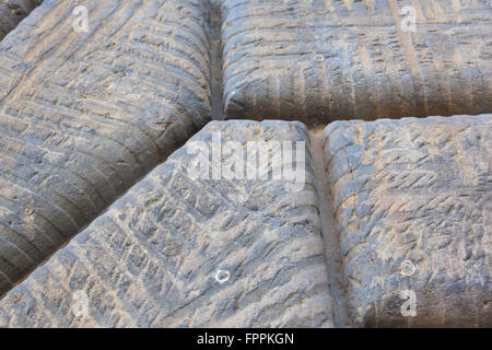 Pattern etched into stone Stock Photo