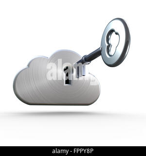 Cloud computing security and cryptology Stock Photo