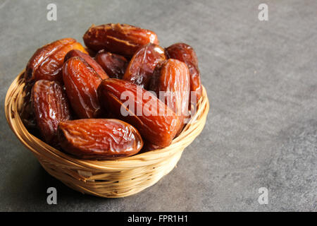 Dried Date Healthy snack Stock Photo