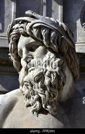 Statue of Greek God Zeus Rome Italy South East Europe Stock Photo - Alamy