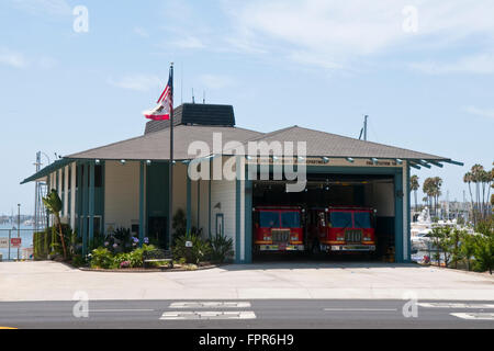 Los Angeles County Fire Department Station 110 in Marina Del Rey, California Stock Photo