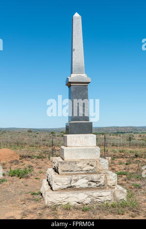 SLAGTERSNEK, SOUTH AFRICA - FEBRUARY 19, 2016: The Slagtersnek Memorial near Cookhouse. The leaders of a rebellion against the B Stock Photo