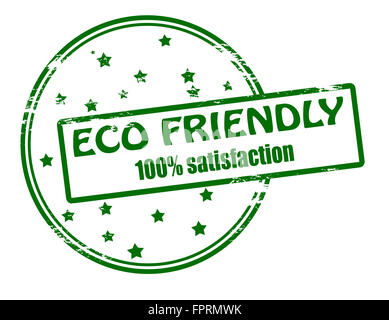 Rubber stamp with text eco friendly inside, vector illustration Stock Photo