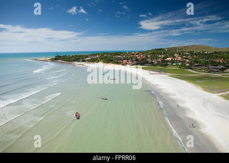 Geography/travel, Americas, South America, Brazil, Ceara, Jericoacoara, aerial view, village beach, village and resorts Stock Photo