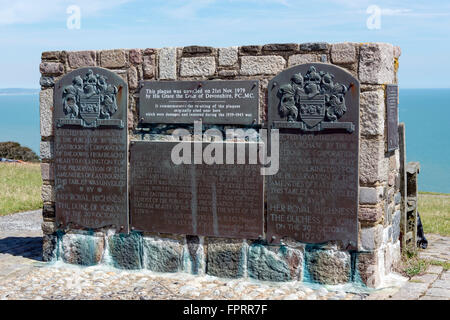 Memorial at Beachy Head, Eastbourne, East Sussex, UK Stock Photo