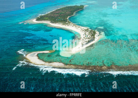Geography/travel, Americas, Central America, Belize, Lighthouse atoll, Half Moon Caye, a coral caye in the Caribbean Sea, island Stock Photo