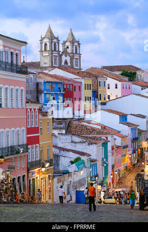Geography/travel, Americas, South America, Brazil, Bahia, Salvador, cobbled streets in the historic centre Stock Photo