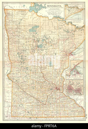 Map Of Minneapolis, St. Paul And Minnesota Stock Photo - Alamy