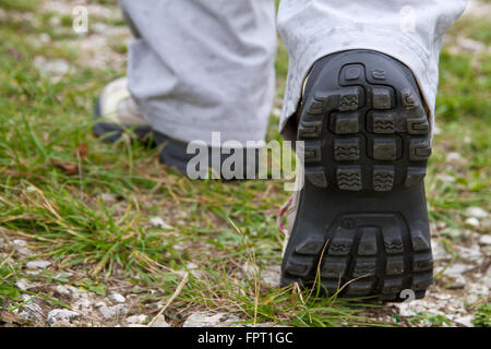 Hiking on a nature path Stock Photo