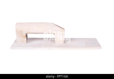 construction wood trowel, isolated on white background Stock Photo