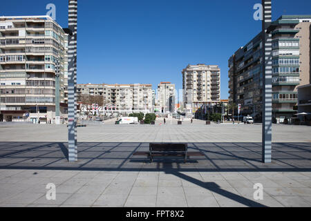 City of Almada in Portugal, Liberty Square - Praca da Liberdade, cityscape, skyline Stock Photo