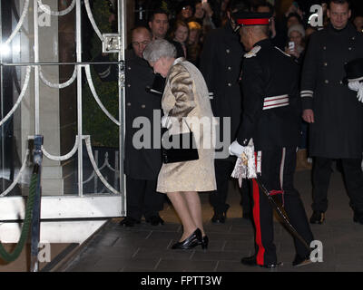 The Queen, patron of the Gold Service Scholarship attends award ceremony to find best front of house professionals.  Featuring: HM The Queen, Elizabeth II Where: London, United Kingdom When: 16 Feb 2016 Stock Photo