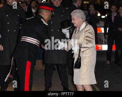 The Queen, patron of the Gold Service Scholarship attends award ceremony to find best front of house professionals.  Featuring: HM The Queen, Elizabeth II Where: London, United Kingdom When: 16 Feb 2016 Stock Photo