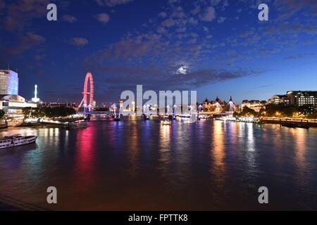 London Eye, 360 degree views of london Stock Photo