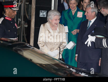 The Queen, patron of the Gold Service Scholarship attends award ceremony to find best front of house professionals.  Featuring: HM The Queen, Elizabeth II Where: London, United Kingdom When: 16 Feb 2016 Stock Photo