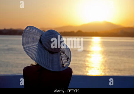 Sunset from Francia square, Panamá city Stock Photo