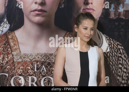 'La Corona Partida' photocall at Verdi Cinema  Featuring: Irene Escolar Where: Madrid, Spain When: 16 Feb 2016 Stock Photo