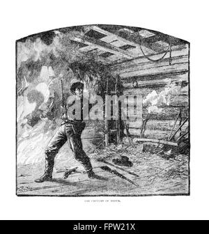 1860s APRIL 26 1865 KILLING BY SHOOTING OF ASSASSIN JOHN WILKES BOOTH WHO KILLED ABRAHAM LINCOLN Stock Photo