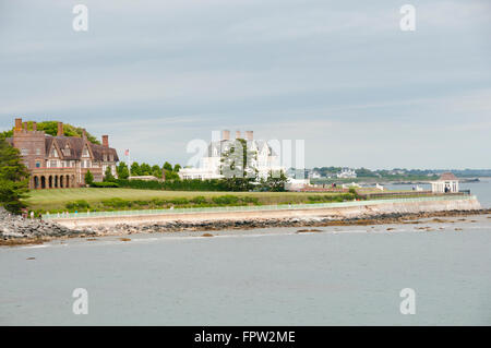 Mansions on Sheep Point Cove - Newport - Rhode Island Stock Photo