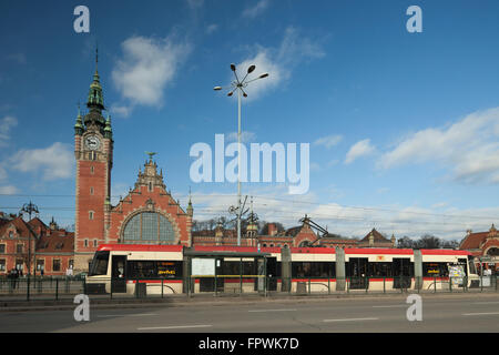 Morning at Main Station in Gdansk, Poland. Stock Photo
