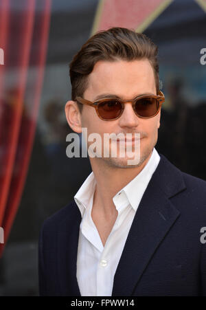 LOS ANGELES, CA - OCTOBER 12, 2015: Actor Matt Bomer on Hollywood Boulevard where Kelly Ripa was honored with the 2,561st star on the Hollywood Walk of Fame. Stock Photo