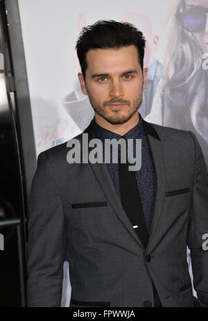 LOS ANGELES, CA - OCTOBER 26, 2015: Actor Michael Malarkey at the Los Angeles premiere of 'Our Brand is Crisis' at the TCL Chinese Theatre, Hollywood. Stock Photo
