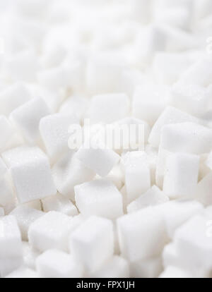 White Sugar cubes (full frame image) for use as background image or as texture Stock Photo