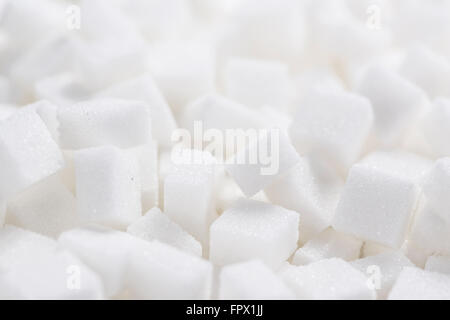 White Sugar cubes (full frame image) for use as background image or as texture Stock Photo