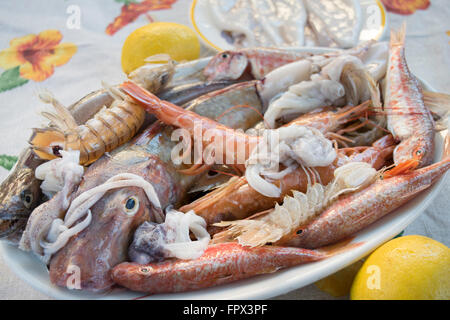 soup of mixed fresh fish Stock Photo