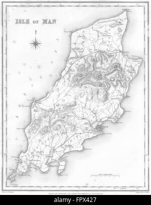 IOM: Isle of Man: Lewis, 1831 antique map Stock Photo