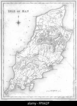 IOM: Isle of Man: Lewis, 1831 antique map Stock Photo