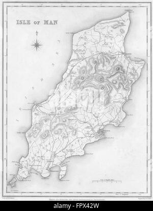 IOM: Isle of Man: Lewis, 1831 antique map Stock Photo