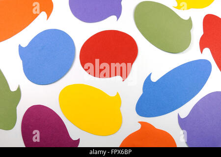 Blank speech bubbles isolated on white Stock Photo