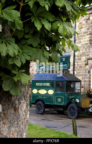 Vintage van, Ripley, North Yorkshire Stock Photo